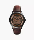 AUTOMATIC DARK BROWN LEATHER