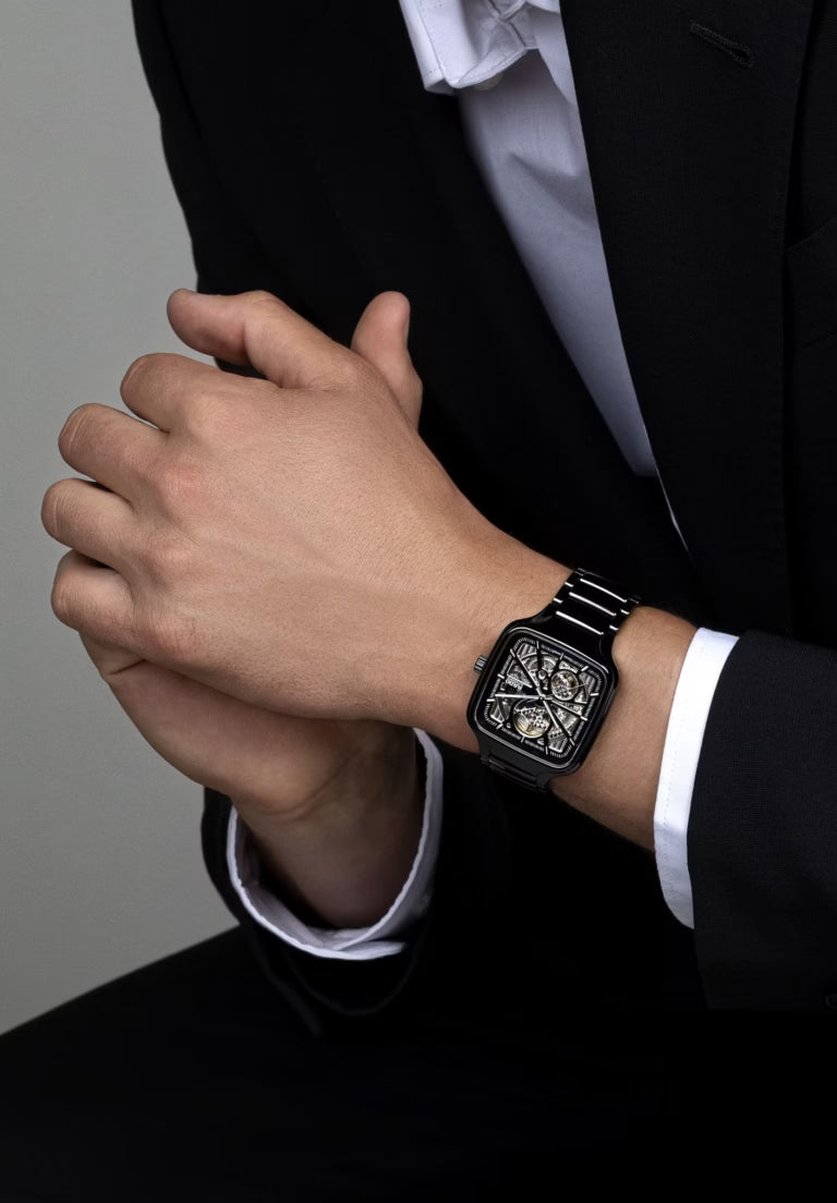 True Square Automatic Open Heart (BLACK)