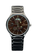 TRUE ROUND AUTOMATIC OPEN HEART – BLACK BROWN