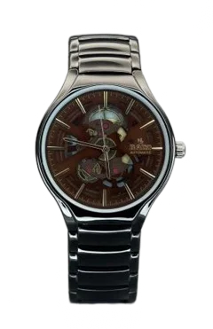 TRUE ROUND AUTOMATIC OPEN HEART – BLACK BROWN