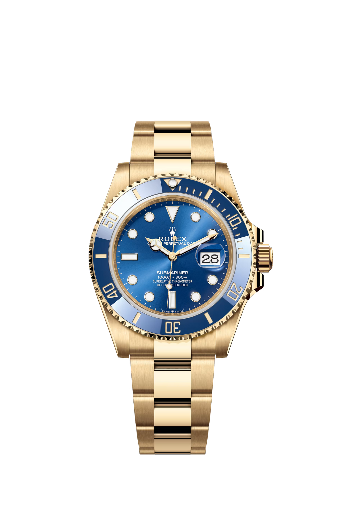 Submariner Golden 126618LB Blue Dial