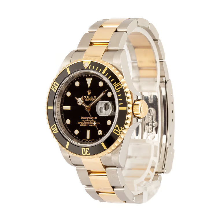 Submariner 16613T No Holes Case Black Dial