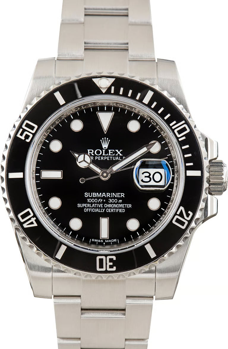 Submariner Ref 116610LN Black Cerachrom Bezel