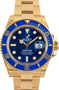 Submariner 18k Yellow Gold Ref 126618LB Blue Dial
